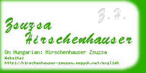 zsuzsa hirschenhauser business card